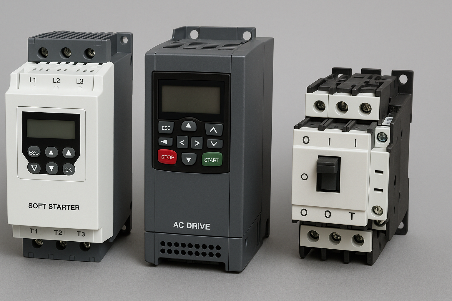 Sürücü, Yıldız Üçgen ve Soft Starter: Farklar ve Avantajlar